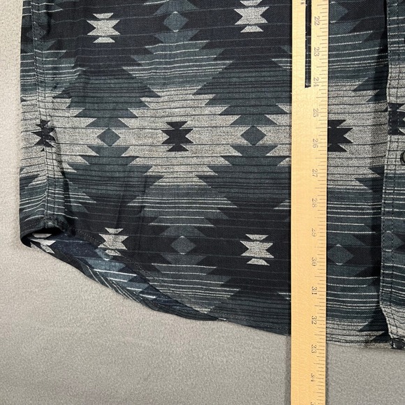 American Eagle Aztec Shirt Mens 2XL Gray Blue Long Sleeve Navajo Geometric - Picture 5 of 6